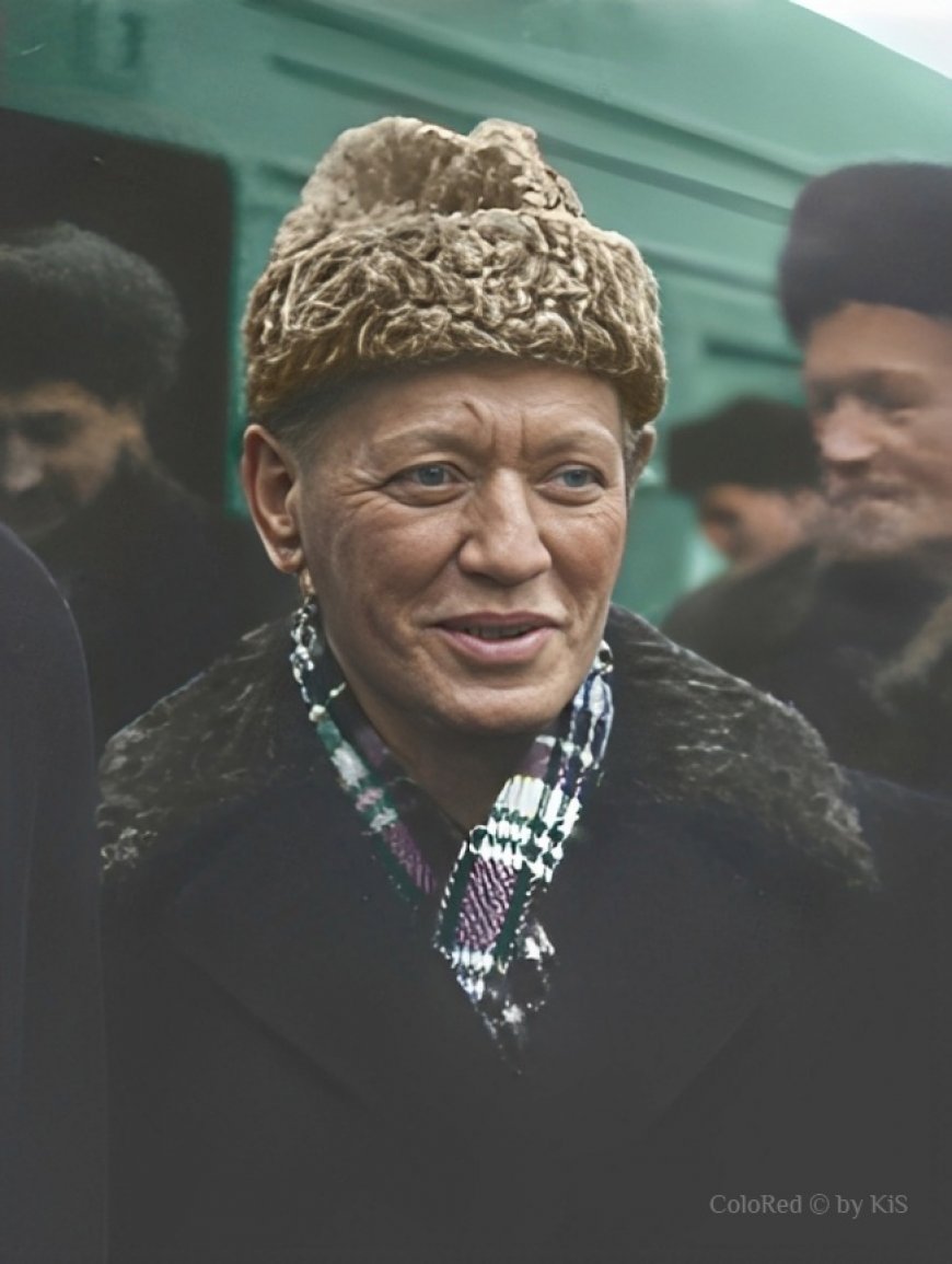 Михаил Шолохов на перроне